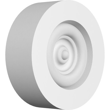 Ekena Millwork Standard Grayson Bullseye Rosette with Square Edge, 3"W x 3"H x 1"P ROSP030X030X100GRY02
